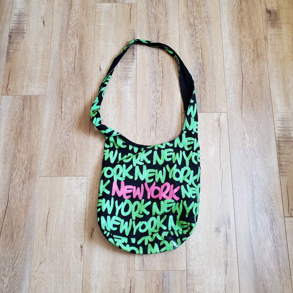 Robin Ruth Iconic 90's Graffiti New York Crossbody Bag Sling Tote Hobo Large